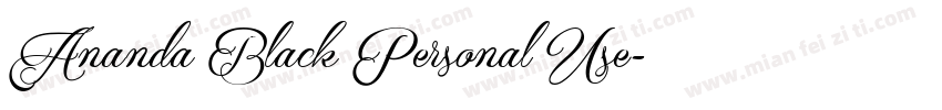 Ananda Black Personal Use字体转换
